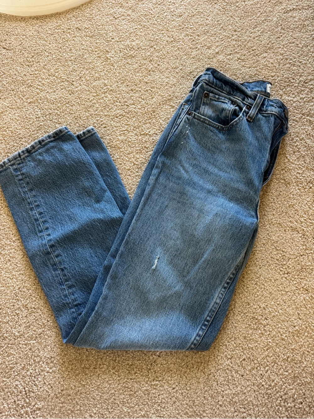 Abercrombie & Fitch Women's Straight-Leg Blue Jeans